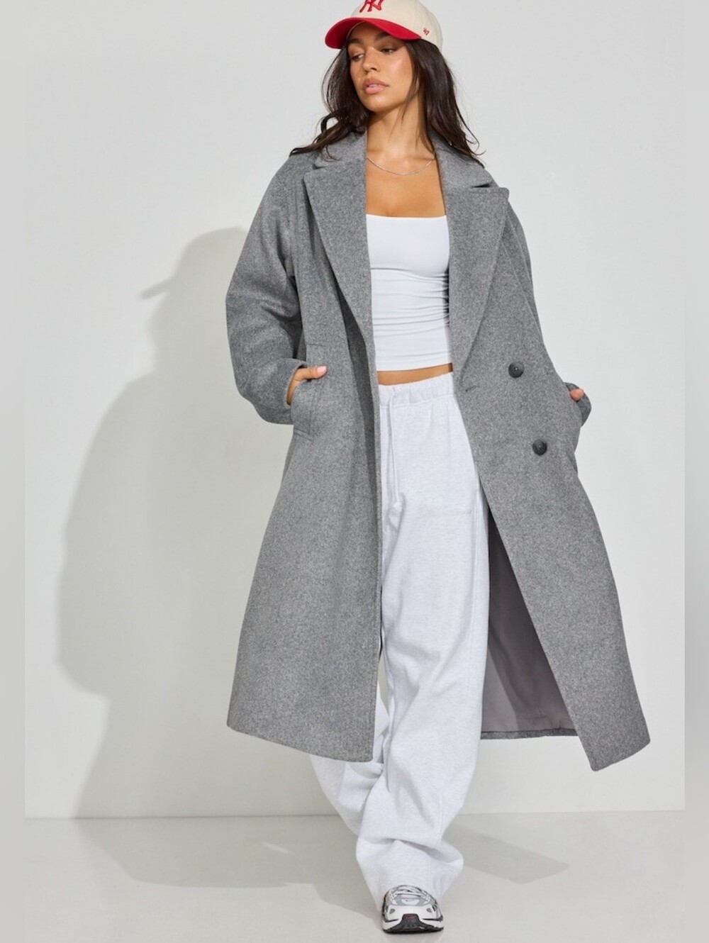Garage Oversized Long Felted Trench Coat Size XXS / XS